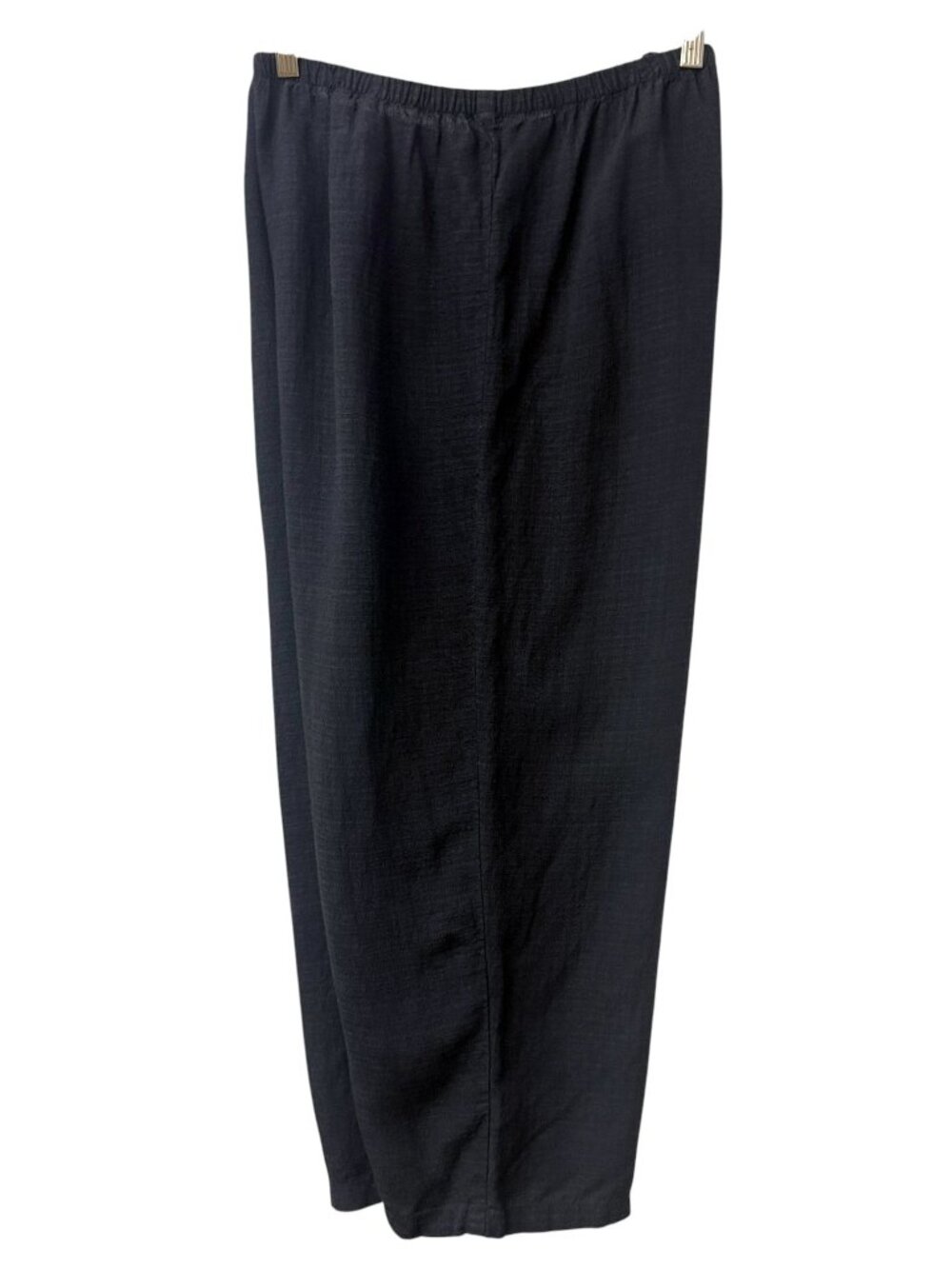 Eileen Fisher Wide-Leg Crop Pants Plus Size 1X Elastic Waist Linen Blend Womens